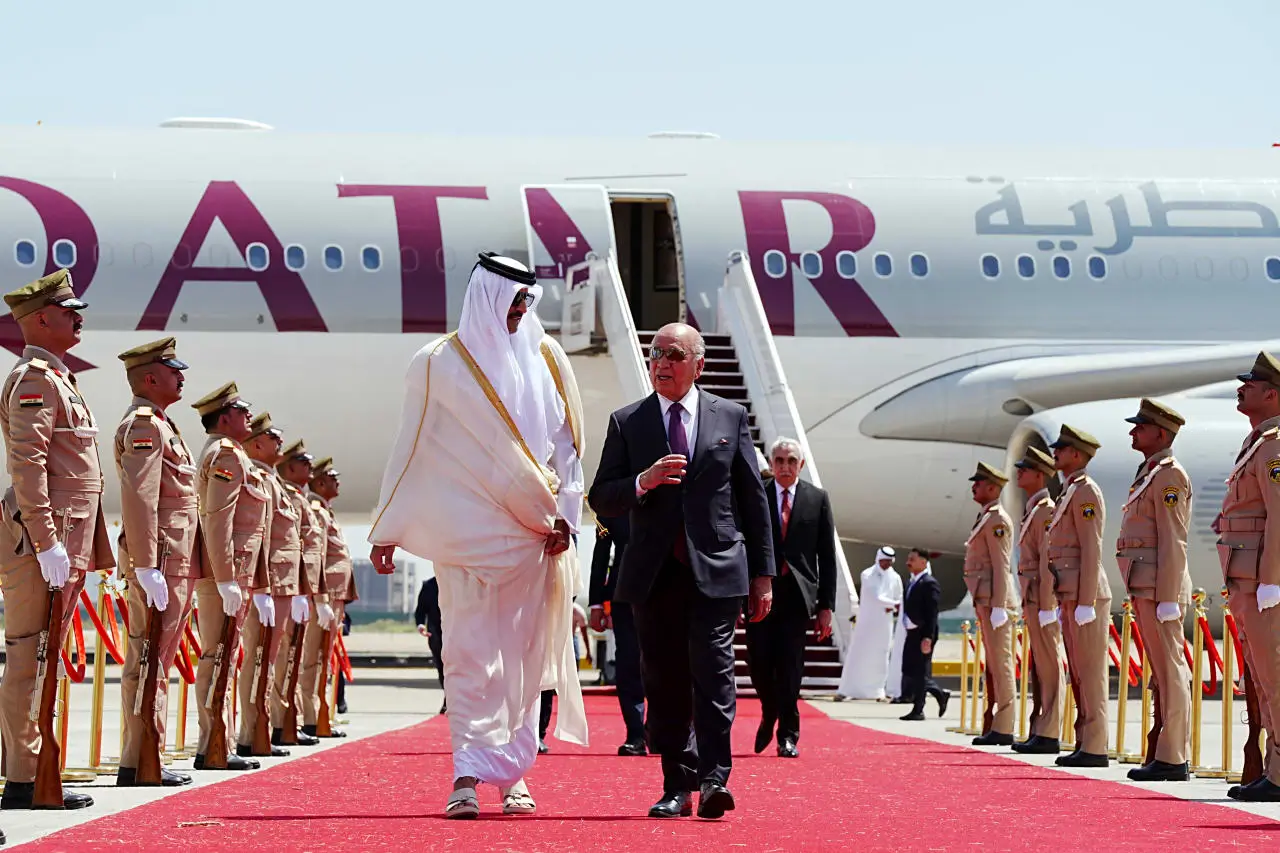 مشاركة أمير قطر الشيخ تميم بن حمد في القمة العربية بغداد