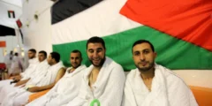 استقبال حجاج فلسطين في مدينة الحجاج بمحافظة خيبر
