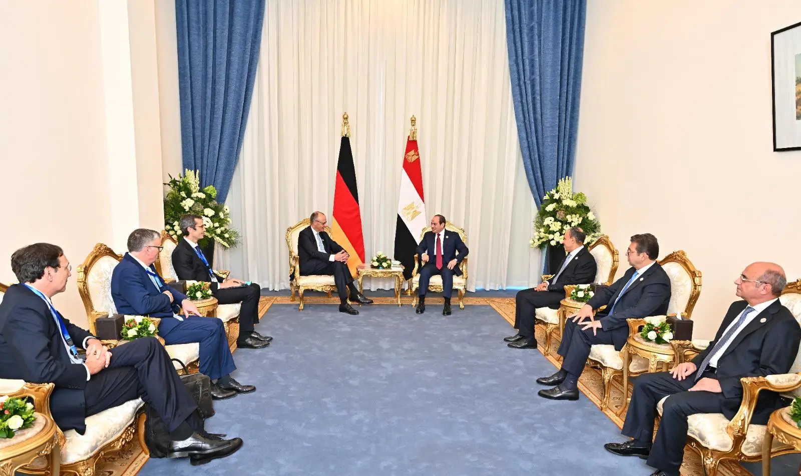 السيسي يستقبل المستشار الألماني